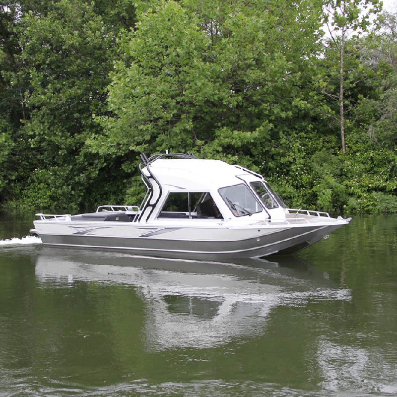 2025 Ecocampor 23FT Aluminum Jet Boat Customized CE 3mm High Nose Inflatable Fishing Console Jet Ski Boat High Performance Yacht